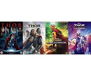 Thor 1-4 Complete UK Release DVD - Thor / Thor: The Dark World / Thor: Ragnarok / Thor: Love And Thunder DVD - Thor 4 Films Complete Collection DVD