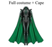 Thor 3 Ragnarok Supervillain Hela Cosplay Costume Jumpsuit Bodysuit Cloak Halloween Cosplay Costumes For Aldult Women High Quality 130