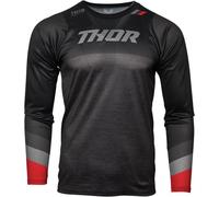 THOR Assist MTB Long-Sleeve Jersey Black/Gray/Red 2023 Model