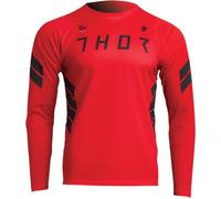 THOR Assist Sting MX Motorcross Long-Sleeve Jersey Black/Red 2023 Model