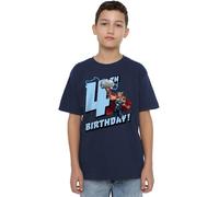 Thor Birthday 4 Unisex Kids T Shirt, Navy, 3-4 Years