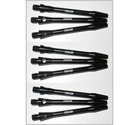 THOR-DARTS ®™ Aluminium shafts, 47 mm, medium dart aluminium shafts, set of 3 = 9 pieces, black