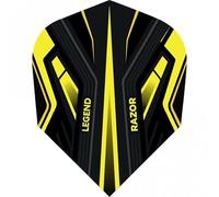 THOR-DARTS Thor-Sports Legend Razor Dart Flights - 100 Micron Standard Shape A (Wide, No. 2) Flights (1 Set (3 Pieces), Yellow)