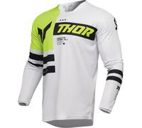 Thor Dozer Motocross Jersey, white-yellow, size L for Men