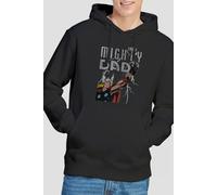Thor Father's Day Mighty Dad Lightning Hoodie Thor Black L