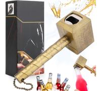 Thor Hammer Bottle Opener Beer Bottle Opener for Bar Party BBQ Camping Beer and Families (Bronze)