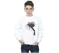 Thor Hammer Crack Sweatshirt Marvel White 3-4 Years