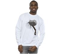 Thor Hammer Crack Sweatshirt Marvel White M