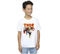 Thor Hammer Throw T-Shirt Marvel White 3-4 Years