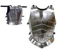THOR INSTRUMENTS Armor Steel Medieval Breast Plate Jacket One Size, Fits Most Silver Costume Rustic Vintage Home Decor Gifts
