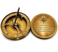 THOR INSTRUMENTS Bronze 18th Century Sundial Compass, Handcrafted with Sundial Functionality