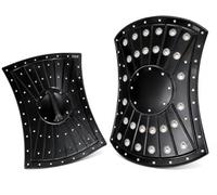 THOR INSTRUMENTS Medieval Armor Barbarian Templar Viking Shield 18" Handmade Battle Ready Functional Warrior Metal Shield Black