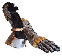 THOR INSTRUMENTS Medieval Halloween Costume Articulated Gauntlets with Brass Accents