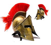 THOR INSTRUMENTS Medieval Spartan King Leonidas 300 Movie Helmet Red Plume Replica Rustic Vintage Home Decor Gifts