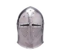 THOR INSTRUMENTS Medieval Templar Crusader Helmet Medieval Knight Helmets Greek Corinthian Helmet Wearable for Adult Costume larp (Italian Kettle Hat)