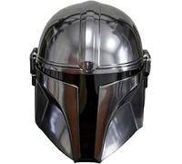 THOR INSTRUMENTS Steel Mandalorian Helmet SCA Medieval Helm for Halloween Costume Theater Role-Play Armour Helmet Great Item