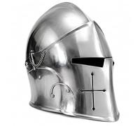 THOR INSTRUMENTS Templar Crusaders Halloween Costume Props Medieval Barbuta Visored Armour Helmet Rustic Vintage Home Decor Gifts