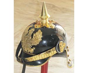 THOR INSTRUMENTS WW I&II GERMAN PRUSSIAN PICKELHAUBE HELMET BRASS ACCENTS IMPERIAL OFFICER SPIKE HELMET