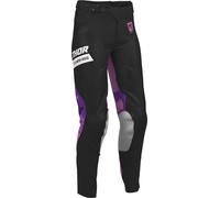 Thor Launchmode Bleach Ladies Motocross Pants, black, size 1 2 for Women