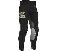 Thor Launchmode Bleach Motocross MX Textile Trouser Black / Camo Green / Khaki