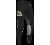 Thor Launchmode Bleach MX Motocross Textile Trouser Black / Camo Green / Khaki