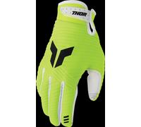 Thor Launchmode CW Motorbike MX Motocross Textile Gloves Acid / White