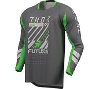 Thor Launchmode Futura Motocross Jersey, green, size M