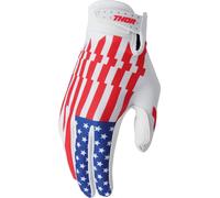 THOR Launchmode Gloves White/Red/Blue