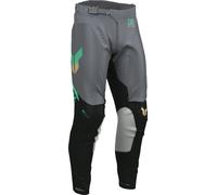 Thor Launchmode Vent Raptor Motocross Pants, black-grey-green, size 32 for Men