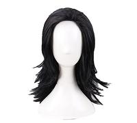 Thor Loki Cosplay Wig Infinity War Black Synthetic Hair Halloween Role Play for Unisex Adult Carnival Party Wigs + Wig Cap
