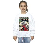 Thor Love And Thunder Vintage Poster Sweatshirt Marvel White 7-8 Years