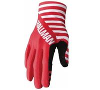 Thor Mainstay Slice Motocross Off-Road Textile Gloves White / Red