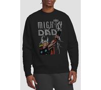 Thor Men's Father's Day Mighty Dad Lightning Sweatshirt in Black | Size: Small Thor Black S