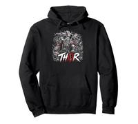 THOR Norse God Viking Warrior Mjolnir Lightning Pullover Hoodie