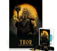 Thor Poster 1000 Piece Jigsaw Puzzles for Adults Jigsaw Thought Toy Indoor Fun Accurate Edge Art Collectible (50x75cm)