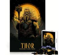 Thor Poster Jigsaw Puzzles for Teenagers 1000 Pieces Logic Sense Toy Calm Fun Smooth Edge Birthday Gift (38x26cm)
