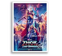 Thor Ragnarok Cast Signed Movie Poster Autograph A4 Photo Print Framed Memorabilia Gift 2017 Marvel Film (Thor: Love and Thunder A3 Poster Only)