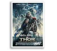 Thor Ragnarok Cast Signed Movie Poster Autograph A4 Photo Print Framed Memorabilia Gift 2017 Marvel Film (Thor: The Dark World A3 Poster Only)