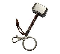 Thor Ragnarok Movie: Thor Hammer Pewter Keyring, Silver, 3 3/4"