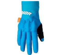 Thor Rebound D3O Motocross Gloves, white-blue, size M for Men