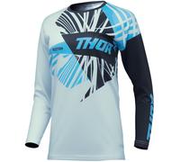 Thor Sector Split Ladies Motocross Jersey, black-blue, size L for Women