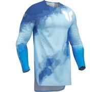 Thor Sportmode Carbon Moto Motorcycle Jersey Electric Blue / Powder Blue