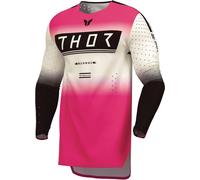 Thor Sportmode Geo Motocross Jersey, white/pink, size L