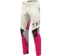 Thor Sportmode Geo Motocross Pants, white/pink, size 33