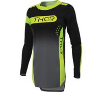 Thor Sportmode Merge Ladies Motocross Jersey, black/yellow, size XL