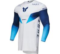 Thor Sportmode Strike Motocross Jersey, white-blue, size L for Men