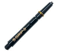 Thor-Sports Harrows Supergrip Spin Shafts with 360 Degree Rotating Top S-Grip 2BA Thread (Medium, Black/Gold)