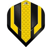 THOR-SPORTS Mission Darts Flights Temple Standard No.2 | Extra Strong 100 Micron Spot UV, Yellow, 3 Sets of 3 Flights (3 x F3359)