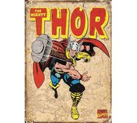 Thor Vintage Poster Movie Film Marvel Comics Superhero Photo Wall Art Picture Poster A4