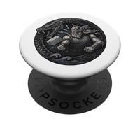 Thor vs Jormungandr Midgard Serpent Ragnarok Mjolnir Norse PopSockets Adhesive PopGrip